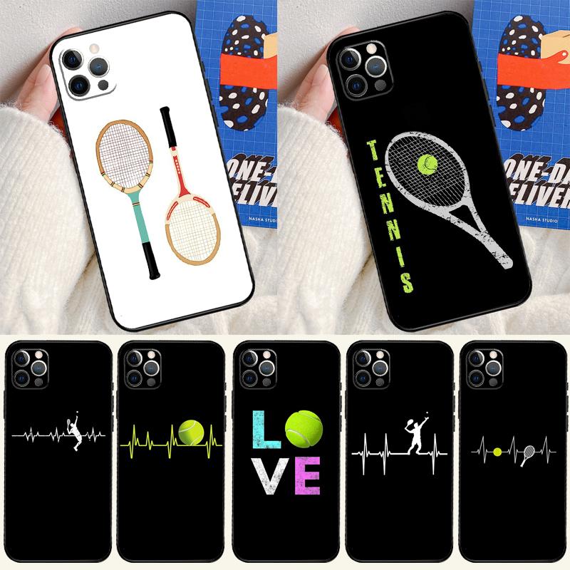 Tennis Ball Rackets Case For Apple iPhone 15 16 14 13 12 11 Pro Max Mini XR 15 16 Plus 16e Protective Cover