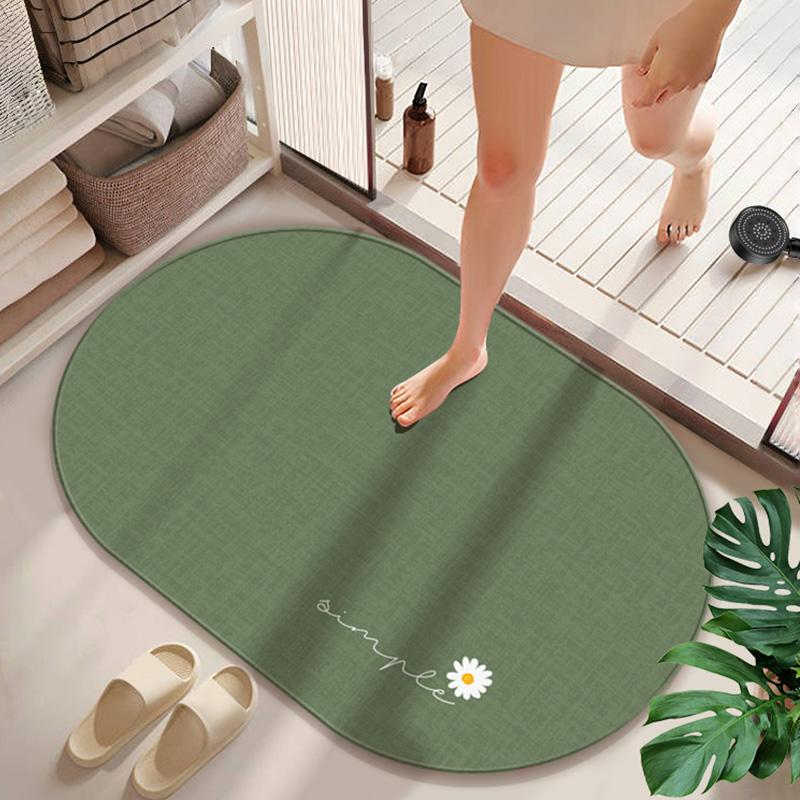 Water-absorbing and Non-slip Bathroom Floor Mat, Diatom Mud Floor Mat At the Door of the Bathroom, Kitchen Entry