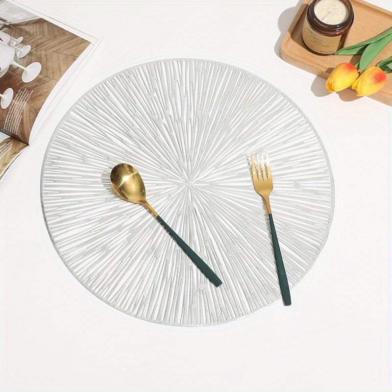 1PC Round Placemats Dining Table Mats Kitchen Hollow Out End Table Decoration Mat