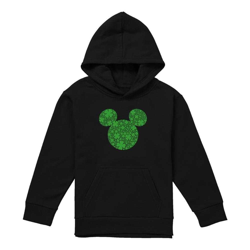 Disney Childrens/Kids Mickey Mouse Shamrock Ears St Patricks Day Pullover Hoodie