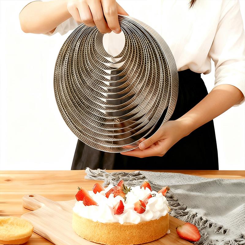 Anello Torta Francese Rotondo con Fori - Stampo per Mousse & Cheese Cake