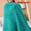Bearaby Ultra Weaving Coarse Blanket With Solid Color Design For Household Daily