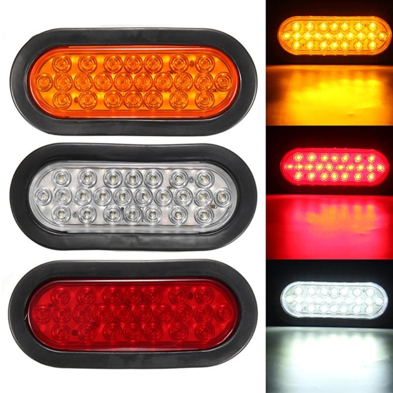 Pack of 2 Tail Lights High Visibility 24LED Recessed Suitable for Enhanced Safety on Trucks and Trailers Large Vehicles