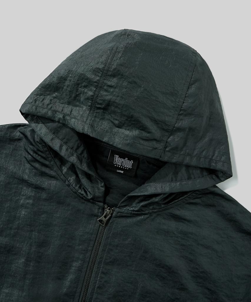 Verdnt Coated Nylon Wind Hood Jacket [Green]