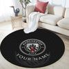 Custom Name Manchester City Round Area Rug,Carpet Rug for Living Room Bedroom Sofa Playroom Decor,Non-slip Floor Mat