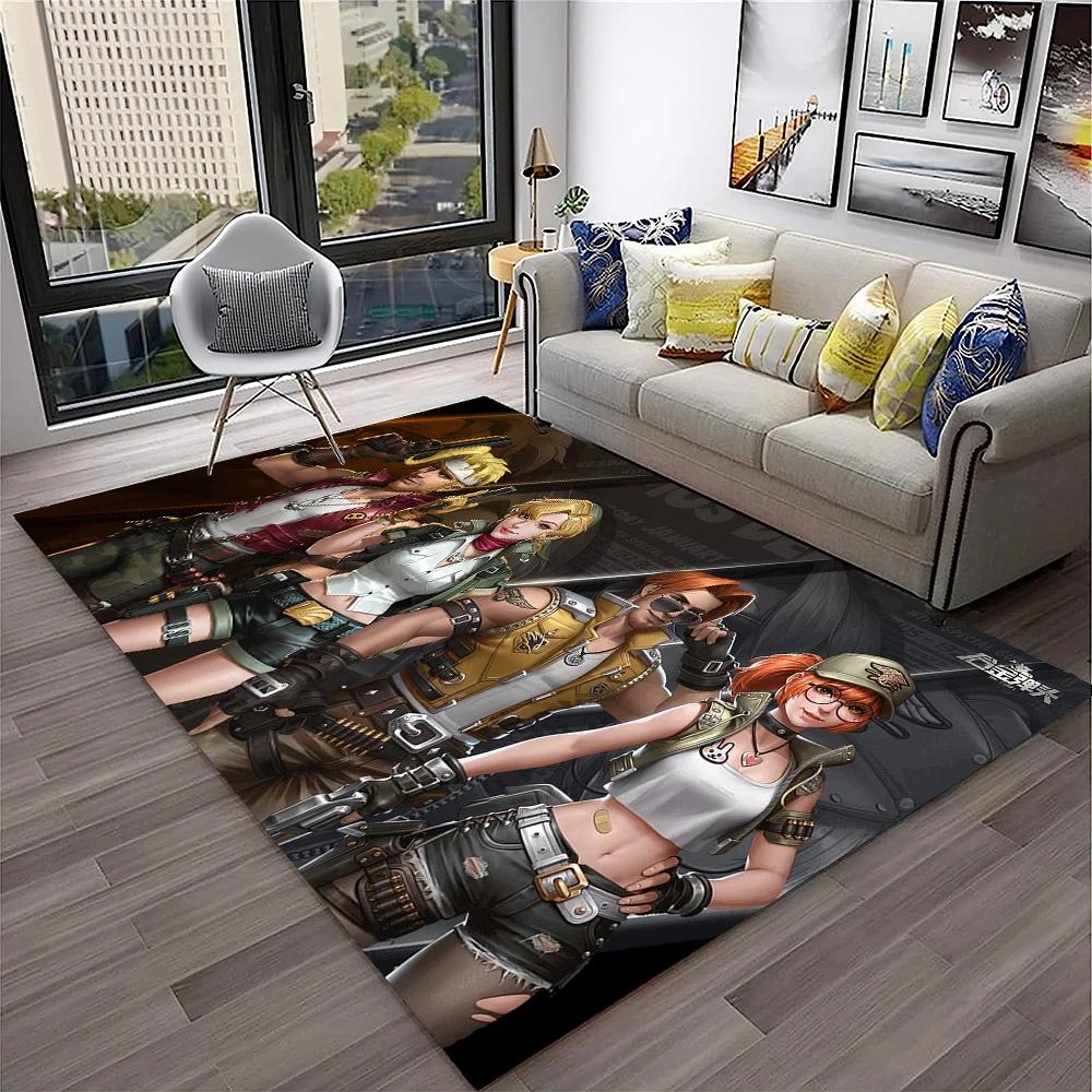Retro Game Metal Slug Gamer Cartoon Carpet Rug for Home Living Room Bedroom Sofa Doormat Decor,kids Area Rug Non-slip Floor Mat