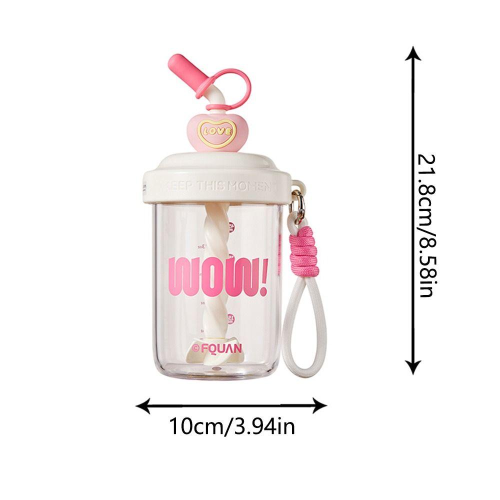 High Beauty Cute Straw Cup Leak-Proof Plastic Water Bottle Good-Look Summer Mixing Cup  Gift