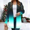Women's Misty Woodland Pattern 3D Print Long Sleeve Open Front Cardigan, Casual Loose Fit Lightweight Street Style Outerwear