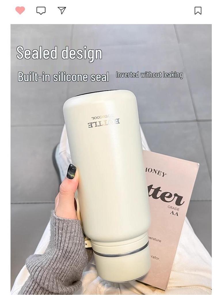 New Stainless Steel Insulated Water Cup with Lid & Tea Infuser for Men & Women