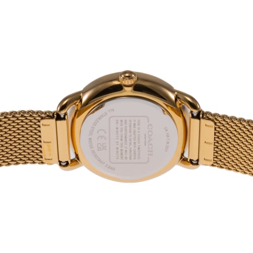 Coach ELLIOT Watch, Stainless Steel, Mineral Glass, Quartz Movement, Water Resistant, Women's, Gold, 14504223