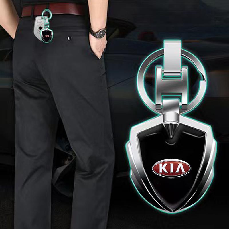 1Pcs Fashion 3D Metal Key Rings Car Logo Emblems Keychain Accessories For KIA Ceed Sportage Rio K5 Optima Cerato Proceed Venga Sedona Forte