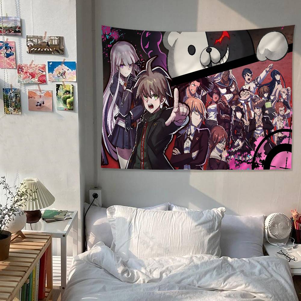 Classic Anime Danganronpa Chart Tapestry For Living Room Home Dorm Decor Art Home Decor