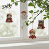 Festive Party Supplies Cute Cat Christmas Ornaments, 2D Wooden Cartoon Tree Hanging Decor Decorations for Winter Holiday Home Xmas Ornaments