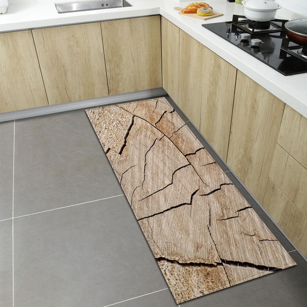 

Деревянный кухонный коврик, коврик для двери крыльца, детская спальня, прикроватный пол, нескользящий ковер, ковер для коридора 50x80cm
