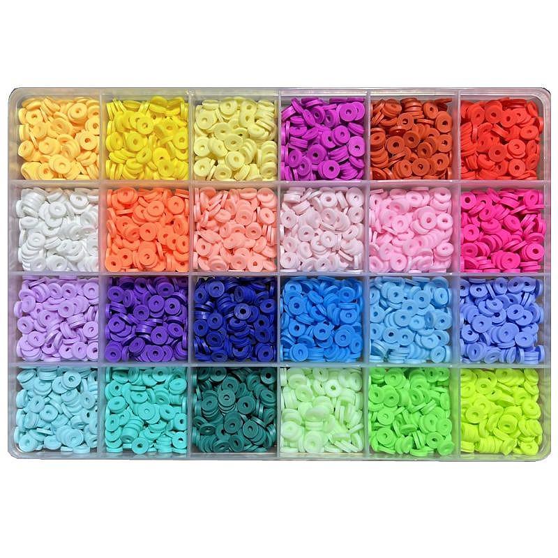 24-Compartment Glass Seed Beads Set: Solid Color DIY Jewelry Making Accessories