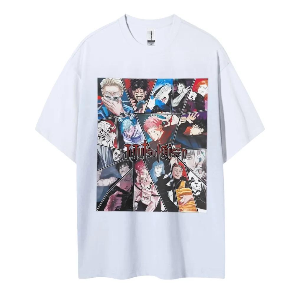 Jujutsu Kaisen Cotton Unisex Round Neck Anime Tshirt Mens and Womens Boys and Girls Summer Fashion Breathable Street TShirt