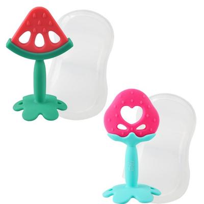 Perfection Silicone Fruit Teething Device (2 Types), Perfection (watermelon Teething Device + Strawberry Teething Device), Korean Baby Products