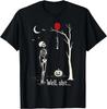 Skeleton Lost Balloon Funny Halloween Dark Humor Graphic T-Shirt
