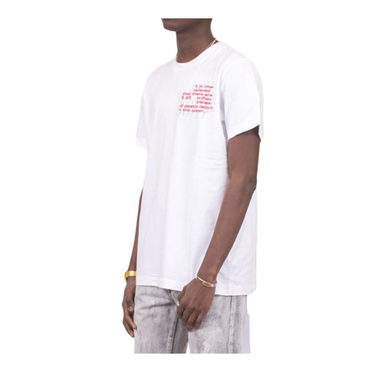 OFF WHITE SS20 T Shirts Men's White Crew Neck Moderate Straight Fit OMAA027S201850060188