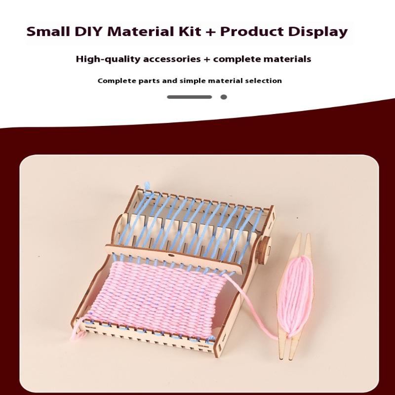 Wooden Weaving Loom Craft Yarn Diy Hand Knitting Machine Kids Educational Toys Woven Tool Handmade For Beginners Kids