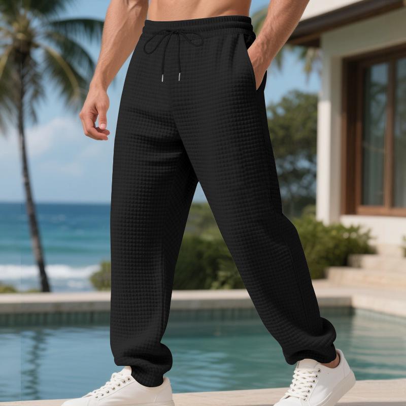 

Мужские осенне-зимние свободные простые повседневные прямые брюки для работы S чёрный