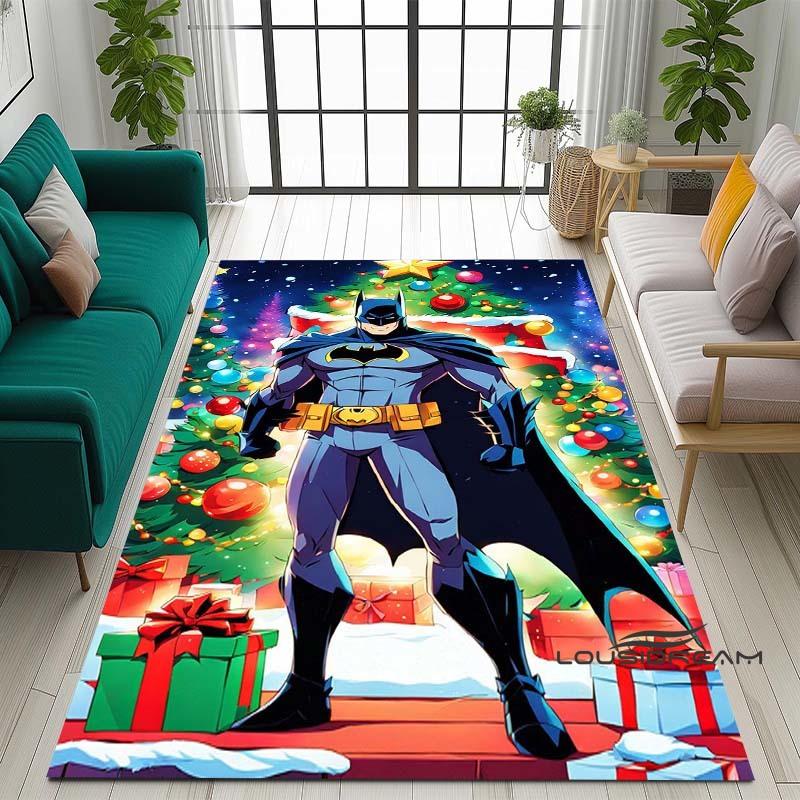 Cartoon Classic: Batman Area Rug — Batman Logo Accent Rug for Living Rooms & Kids' Bedrooms — Comfortable, Non-Slip, and Durable