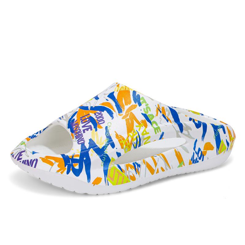 32-45 Пара Плюс Размер Модные Ультра Легкие Мягкие Подошвы Тапочки Камуфляжные Домашние Повседневные Тапочки Сандалии 3233 белый 1329₽