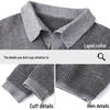 MEDE Men's Faux Two-Piece Shirt Collar Knit Sweater