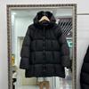 Womens Mid-Length Puffer Coat 90% White Duck Down Loose Fit Winter Warm Hooded Jacket Daily Commute