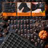 2pcs Mini Skull Molds Silicone 100 Cavity Each Halloween Skull Chocolate Candy Mold Silicone Mini Gummy Molds Skeleton