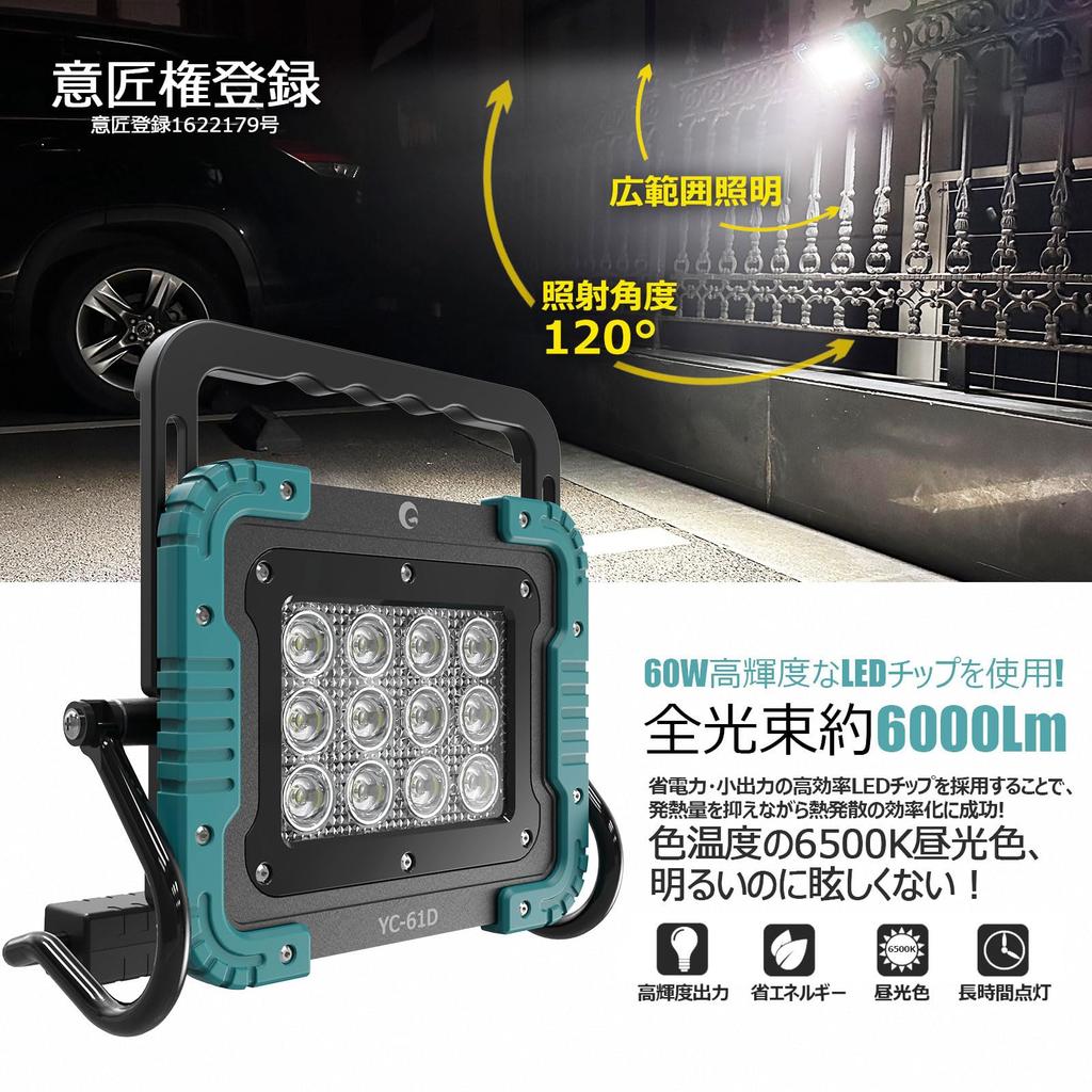 GOODGOODS LED Night Fishing Work Daylight Ultra Outdoor Work No Need for Disaster Powerful Outdoor Fishing Disaster Battery-Operated Floodlight,