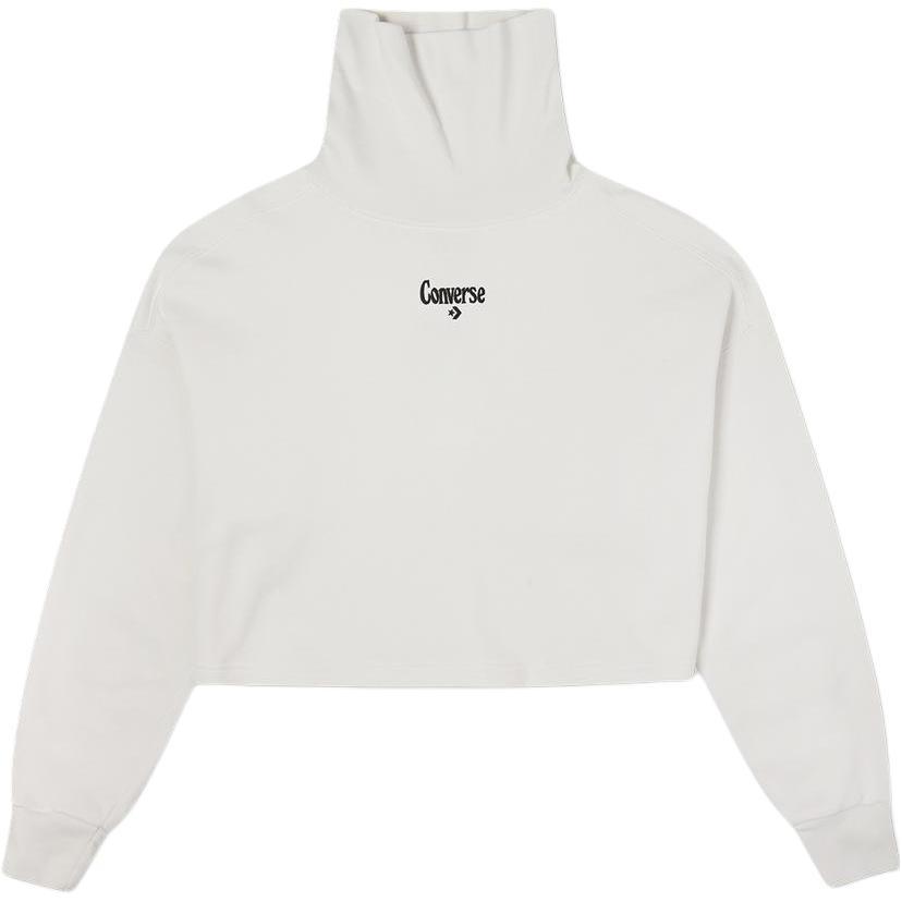 Converse (WMNS) HIGH NECK MOCK Crew White CREAM Women s 10022736-A03 XS