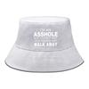 Cappello a Secchiello con Stampa "I'M AN ASSHOLE", Cappello da Uomo Primavera Reversibile Moda Cappello da Pesca