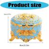 Elegant Enamel Jewelry Storage Decorative Vintage Metal Accessories Box Desktop Organiser For Rings Bracelets Chain