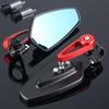 1 Pair Aluminum Alloy Motorcycle Rearview Mirrors Universal Adjustable Anti-shake for Scooters ATVs Street Bikes