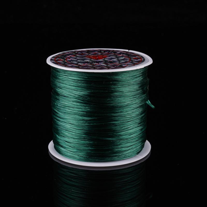 

Эластичный кристальный плоский шнур для DIY бисероплетения и изготовления браслетов темно-зеленого