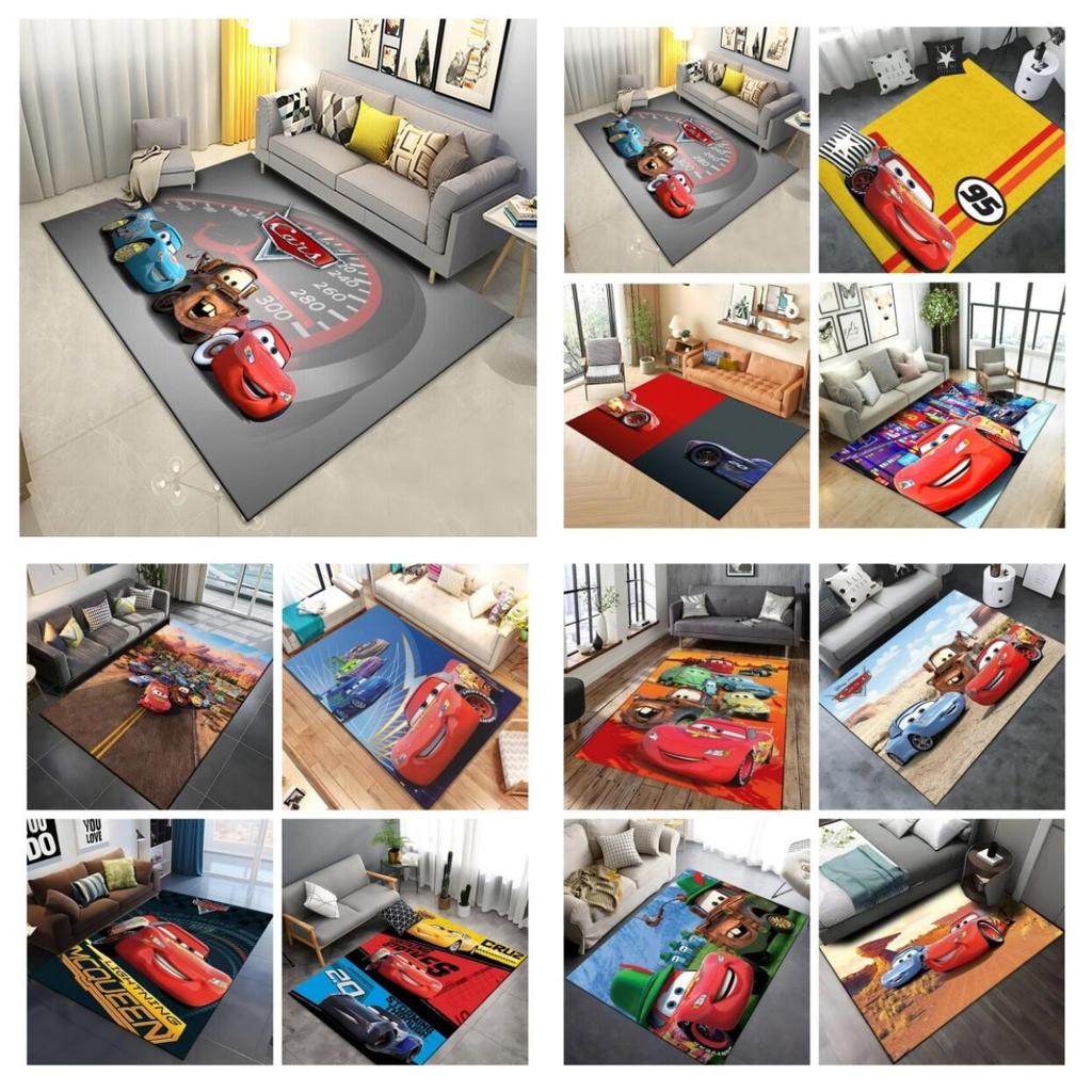 Carpets Home Cartoon Printed Carpet Cars Lightning Mcqueen Large Area Rugs New