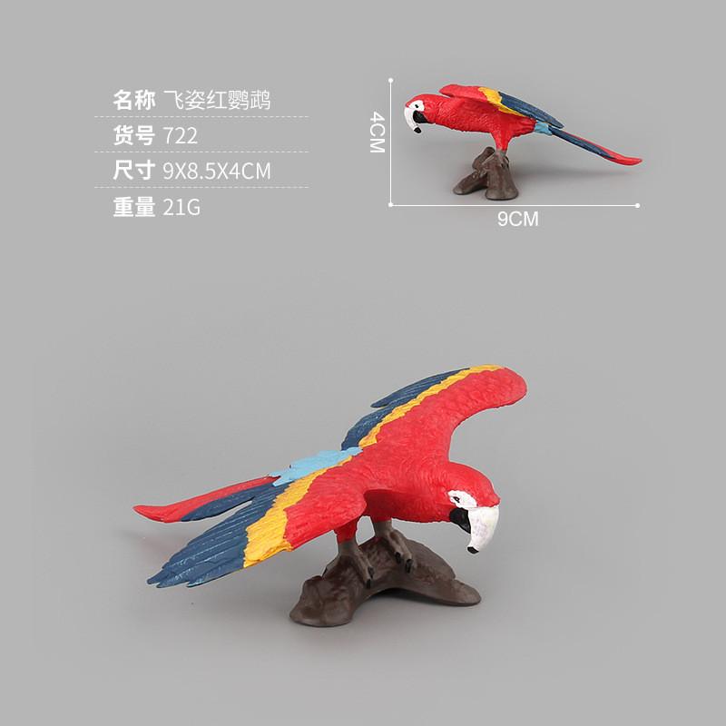 Realistic Pvc Parrot Figurines Set Of Six Colorful Decorative Animal Models