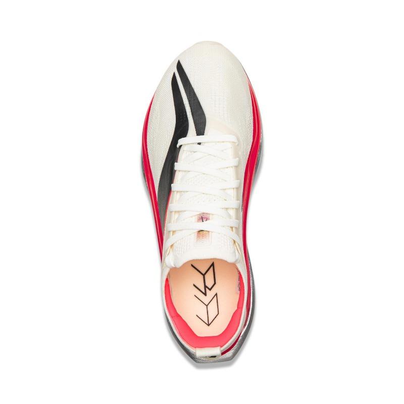 Pantofi de alergare unisex Li-Ning Feidian 6 ELITE culoarea șampaniei și alb, placă de carbon și tehnologie BOOM ARMW001-5