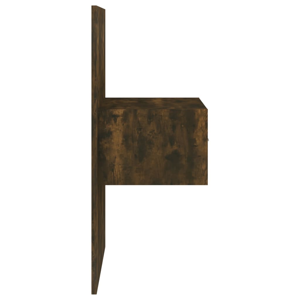 Wall Mounted Nightstands 2 pcs Smoked Oak