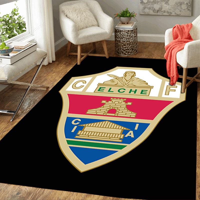 Elche club Pattern Rug Floor Mat for Living Room or Bedroom Soft and Comfortable Carpet a Gift for Birthday and Holiday.