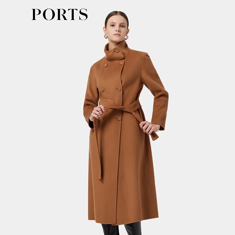 PORTS Women's Double-Breasted Wool Cashmere Coat