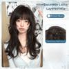 Parrucca Cosplay Stile Giapponese con Frangia Acconciatura Carina Lolita Stratificata Parrucche Capelli Lunghi Ricci Parrucca Festa