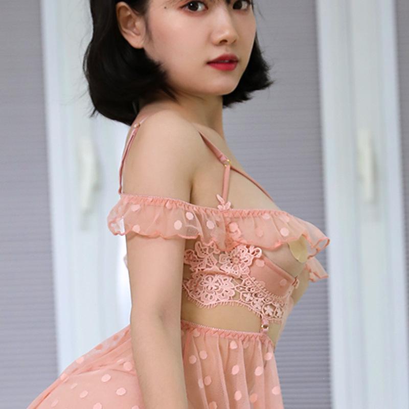 177 Stahlbügel Übergröße Push-Up Pyjama - Baumwoll-Cup Sexy Nachthemd für kurvige Frauen