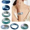 Resin Bangle Bracelets Wide Round Bangle Sparkling Jewelry Artistic Fashion Accessory Suitable for Fashion Women Present