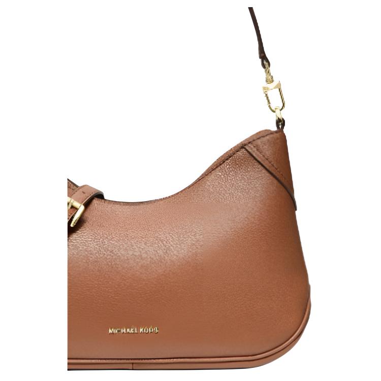 Michael Kors Jet Set Letter Logo Metal Hardware Leather Crossbody Bag Women Bags Brown 32S6GJ6W8L-LUGGAGE
