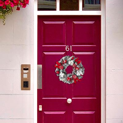 Artificial Xmas Wreath Front Door Christmas Porch Holiday Backdrop Wall Office Party