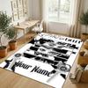 Personalized Crystal Velvet Carpet,Stray Kids Custom Printed Name, Plush Area Rug For Home Indoor Decor