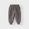 David Bella Boys' and Girls' Fleece-Lined Pants, Children's Thickened Sweatpants, Baby Casual Pants, Winter Children's Clothing