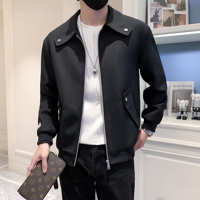 Frühjahr 2025 Herren Revers Lässige Jacke - Trendiger Koreanischer Stil, Gutaussehend & Leicht Reif